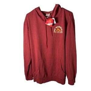 Disney Lion King Sweatshirt Women's Large No Worries Hoodie Red NWT